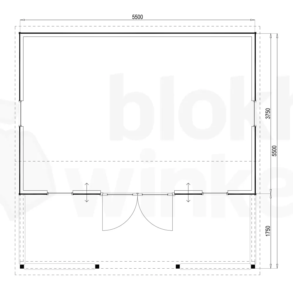 Plattegrond Woodford houtskeletbouw tuinhuis Norwich 550x550 Plattegrond Woodford houtskeletbouw tuinhuis Norwich 550x550