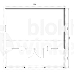 Plattegrond Woodford houtskeletbouw tuinhuis Norwich 550x550