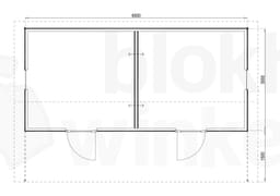Plattegrond Woodford houtskeletbouw tuinhuis Sacramento 650x300