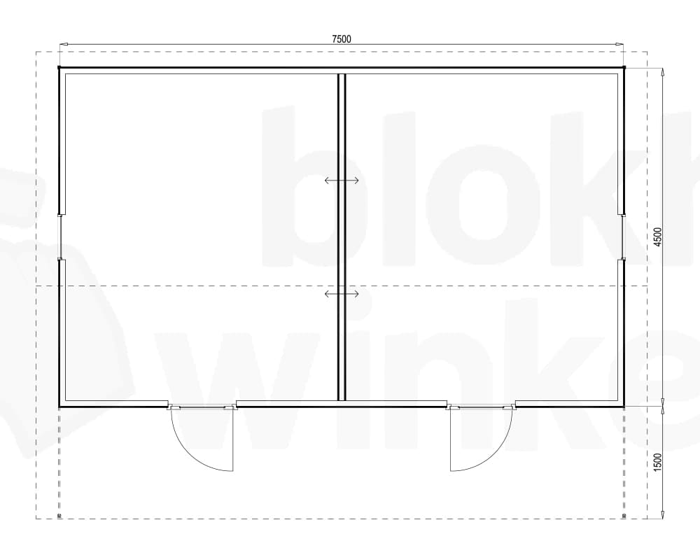 Plattegrond Woodford houtskeletbouw tuinhuis Sacramento 750x450 Plattegrond Woodford houtskeletbouw tuinhuis Sacramento 750x450