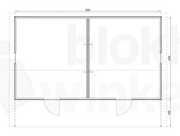 Plattegrond Woodford houtskeletbouw tuinhuis Sacramento 800x450