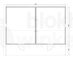 Plattegrond Woodford houtskeletbouw tuinhuis Sacramento 800x500