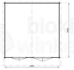 Plattegrond blokhut Arrone