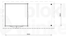Plattegrond blokhut Borno geïmpregneerd
