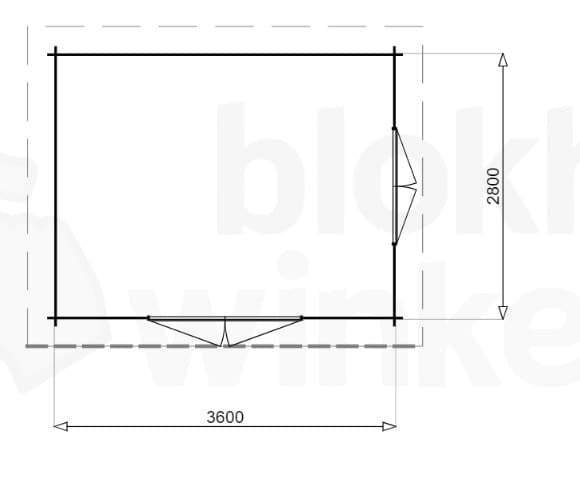 Plattegrond blokhut Ceres Plattegrond blokhut Ceres