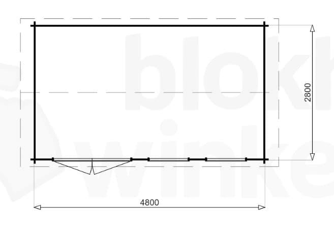 Plattegrond blokhut Cunardo Plattegrond blokhut Cunardo