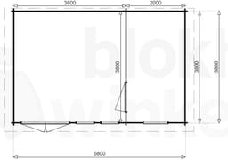 Plattegrond blokhut Diamante