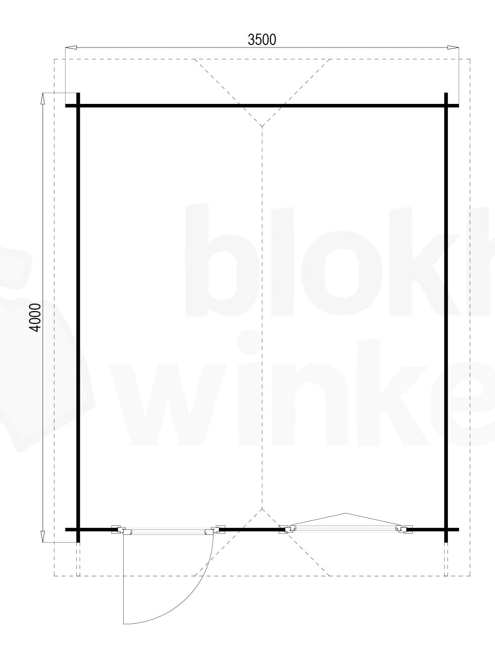 blokhut Kentucky 350x400 - Flexford - FFKT350400 - 350x400 blokhut Kentucky 350x400 - Flexford - FFKT350400 - 350x400