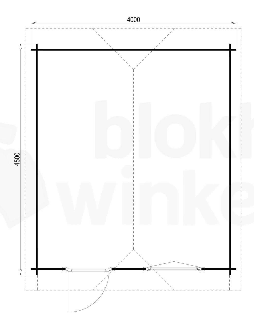 blokhut Kentucky 400x450 - Flexford - FFKT400450 - 400x450 blokhut Kentucky 400x450 - Flexford - FFKT400450 - 400x450
