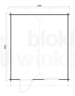 blokhut Kentucky 400x450 - Flexford - FFKT400450 - 400x450