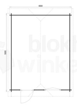 blokhut Kentucky 400x500 Geïmpregneerd - Flexford - FFKT400500-DI - 400x500
