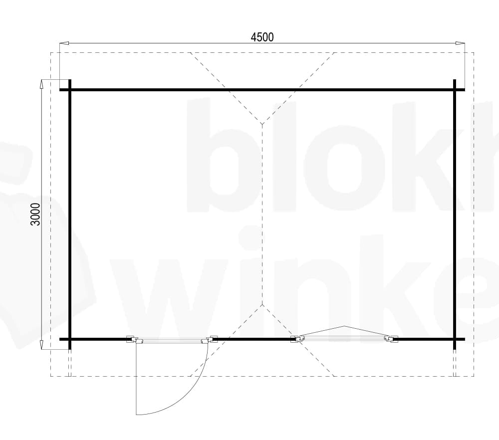 blokhut Kentucky 450x300 Geïmpregneerd - Flexford - FFKT450300-DI - 450x300 blokhut Kentucky 450x300 Geïmpregneerd - Flexford - FFKT450300-DI - 450x300