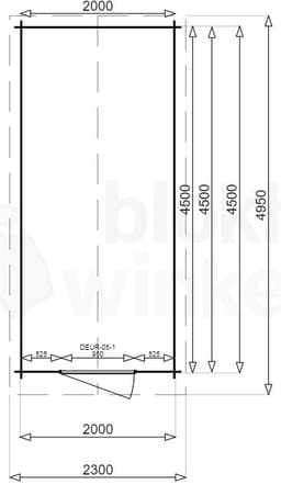 blokhut Montana 200x450 geïmpregneerd - Luxhouse - FFMO200450-DI - 220x470