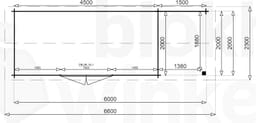blokhut Montana Lounge 450x200 geïmpregneerd - Luxhouse - FFMOL450x200-DI - 470x220