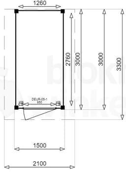 actie blokhut plat dak New Jersey 150x300 geïmpregneerd - Luxhouse - FFNJ150300-DI - 150x300