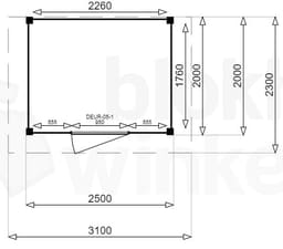 actie blokhut plat dak New Jersey 250x200 geïmpregneerd - Luxhouse - FFNJ250200-DI - 250x200