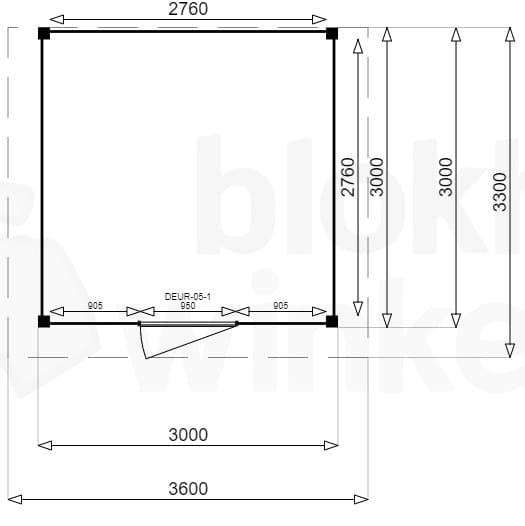 actie blokhut plat dak New Jersey 300x300 geïmpregneerd - Luxhouse - FFNJ300300-DI - 300x300 actie blokhut plat dak New Jersey 300x300 geïmpregneerd - Luxhouse - FFNJ300300-DI - 300x300
