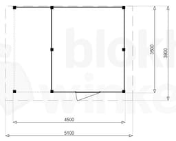 actie blokhut plat dak New Jersey Lounge 300x350 geïmpregneerd - Luxhouse - FFNJLO300350-DI - 300x350