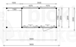 actie blokhut plat dak New Jersey Lounge 350x200 - Luxhouse - FFNJLO350200 - 350x200