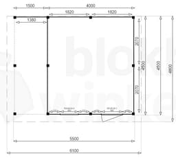 actie blokhut plat dak New Jersey Lounge 400x450 - Luxhouse - FFNJLO400450 - 400x450
