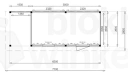 actie blokhut plat dak New Jersey Lounge 500x250 - Luxhouse - FFNJLO500250 - 500x250