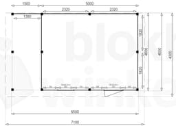 actie blokhut plat dak New Jersey Lounge 500x400 geïmpregneerd - Luxhouse - FFNJLO500400-DI - 500x400