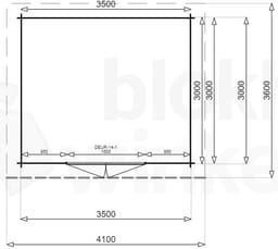 blokhut New York 350x300 geïmpregneerd - Luxhouse - FFNY350300-DI - 370x320