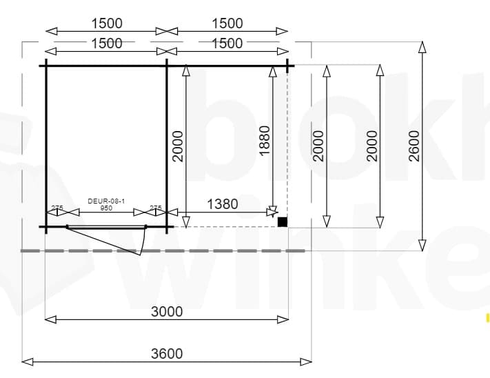 Plattegrond New York Lounge 150x200 geïmpregneerd
