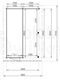 blokhut New York Lounge 150x450 gecoat - Luxhouse - FFNYL150x450-GECOAT - 170x470