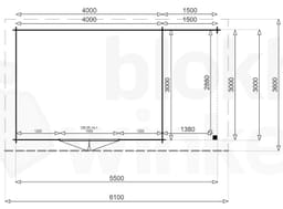 blokhut New York Lounge 400x300 geïmpregneerd - Luxhouse - FFNYL400x300-DI - 420x320