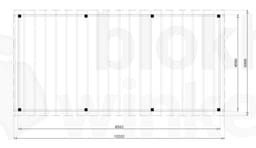 vrijstaande zelfbouw douglas veranda Outback Douglas Vrijstaande Veranda 1000x500 - Outback - ODVV1000x500 - 1000x500