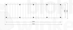 vrijstaande zelfbouw douglas veranda Outback Douglas Vrijstaande Veranda 1100x300 - Outback - ODVV1100x300 - 1100x300