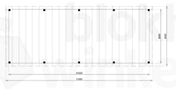 vrijstaande zelfbouw douglas veranda Outback Douglas Vrijstaande Veranda 1100x450 - Outback - ODVV1100x450 - 1100x450