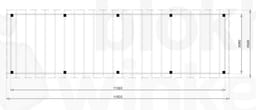 vrijstaande zelfbouw douglas veranda Outback Douglas Vrijstaande Veranda 1150x350 - Outback - ODVV1150x350 - 1150x350