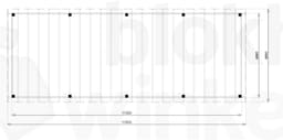 vrijstaande zelfbouw douglas veranda Outback Douglas Vrijstaande Veranda 1150x450 - Outback - ODVV1150x450 - 1150x450
