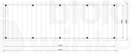 vrijstaande zelfbouw douglas veranda Outback Douglas Vrijstaande Veranda 1200x400 - Outback - ODVV1200x400 - 1200x400
