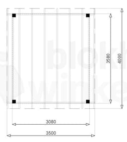 vrijstaande zelfbouw douglas veranda Outback Douglas Vrijstaande Veranda 350x400 - Outback - ODVV350x400 - 350x400