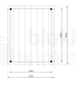 vrijstaande zelfbouw douglas veranda Outback Douglas Vrijstaande Veranda 400x500 - Outback - ODVV400x500 - 400x500