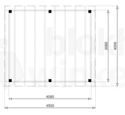 vrijstaande zelfbouw douglas veranda Outback Douglas Vrijstaande Veranda 450x400 - Outback - ODVV450x400 - 450x400