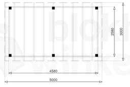 vrijstaande zelfbouw douglas veranda Outback Douglas Vrijstaande Veranda 500x300 - Outback - ODVV500x300 - 500x300