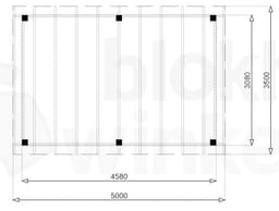 vrijstaande zelfbouw douglas veranda Outback Douglas Vrijstaande Veranda 500x350 - Outback - ODVV500x350 - 500x350