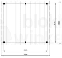 vrijstaande zelfbouw douglas veranda Outback Douglas Vrijstaande Veranda 500x450 - Outback - ODVV500x450 - 500x450