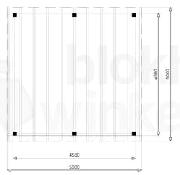 vrijstaande zelfbouw douglas veranda Outback Douglas Vrijstaande Veranda 500x500 - Outback - ODVV500x500 - 500x500