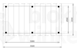 vrijstaande zelfbouw douglas veranda Outback Douglas Vrijstaande Veranda 550x300 - Outback - ODVV550x300 - 550x300