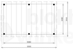 vrijstaande zelfbouw douglas veranda Outback Douglas Vrijstaande Veranda 550x350 - Outback - ODVV550x350 - 550x350