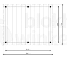 vrijstaande zelfbouw douglas veranda Outback Douglas Vrijstaande Veranda 550x450 - Outback - ODVV550x450 - 550x450
