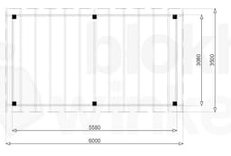 vrijstaande zelfbouw douglas veranda Outback Douglas Vrijstaande Veranda 600x350 - Outback - ODVV600x350 - 600x350