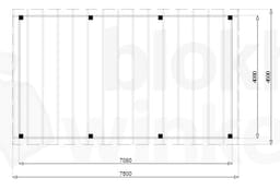 vrijstaande zelfbouw douglas veranda Outback Douglas Vrijstaande Veranda 750x450 - Outback - ODVV750x450 - 750x450