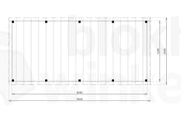 vrijstaande zelfbouw douglas veranda Outback Douglas Vrijstaande Veranda 950x450 - Outback - ODVV950x450 - 950x450
