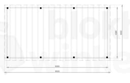 vrijstaande zelfbouw douglas veranda Outback Douglas Vrijstaande Veranda 950x500 - Outback - ODVV950x500 - 950x500